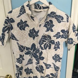 Quicksilver Hawaiian shirt themed Polo
